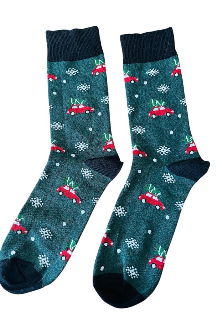 Sosete de Craciun Barbatesti 3/set,Imprimeu Fulgi de zăpadă,Engros